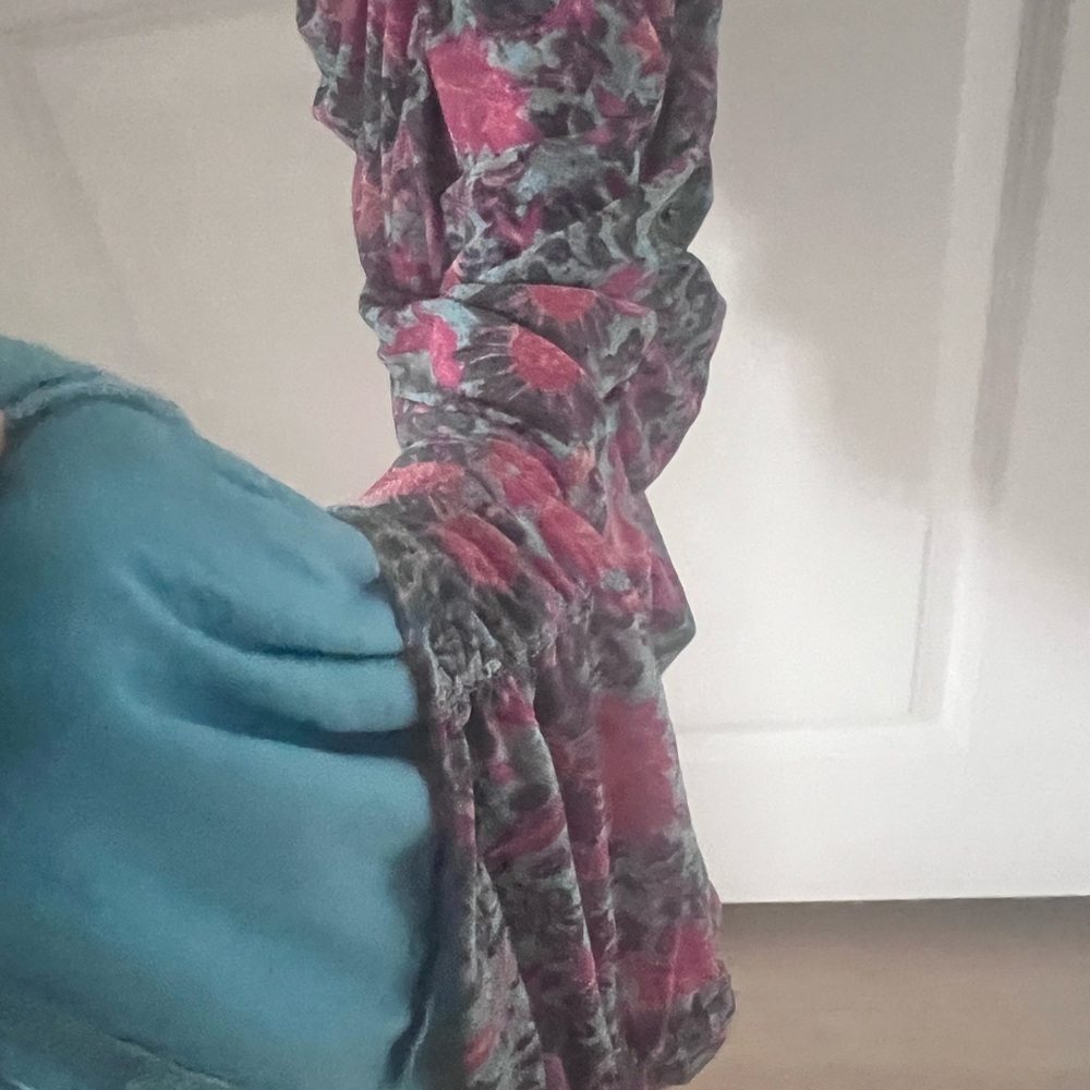 House of Harlow 1960 Pink and Blue Midi Dress Size Small - Picture 6 of 10